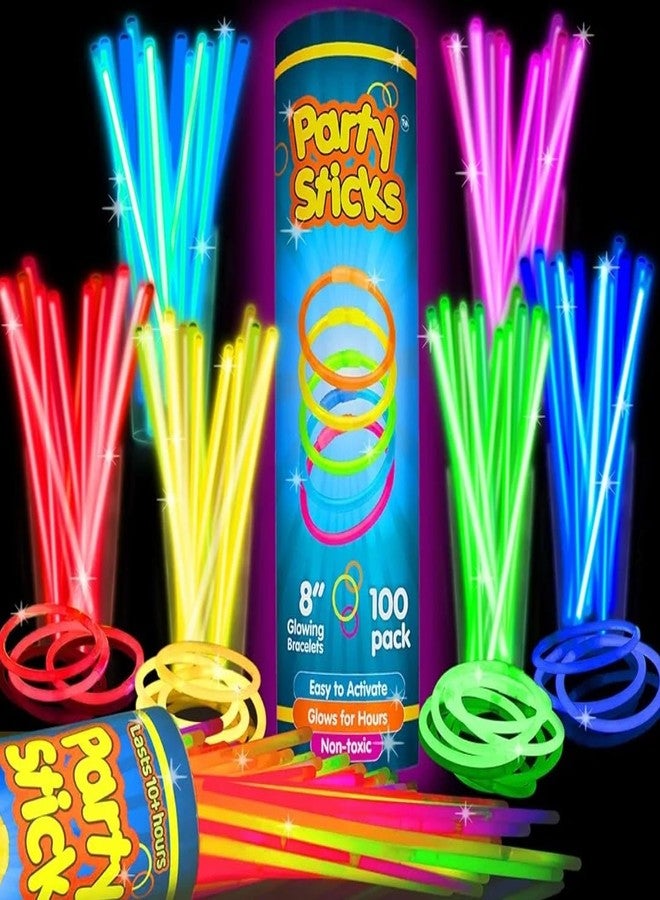 VRB DecTM Glow In The Dark Neon Bands With Connector | Neon Bands & Glow Sticks For Party (200 Pcs) - Image 1